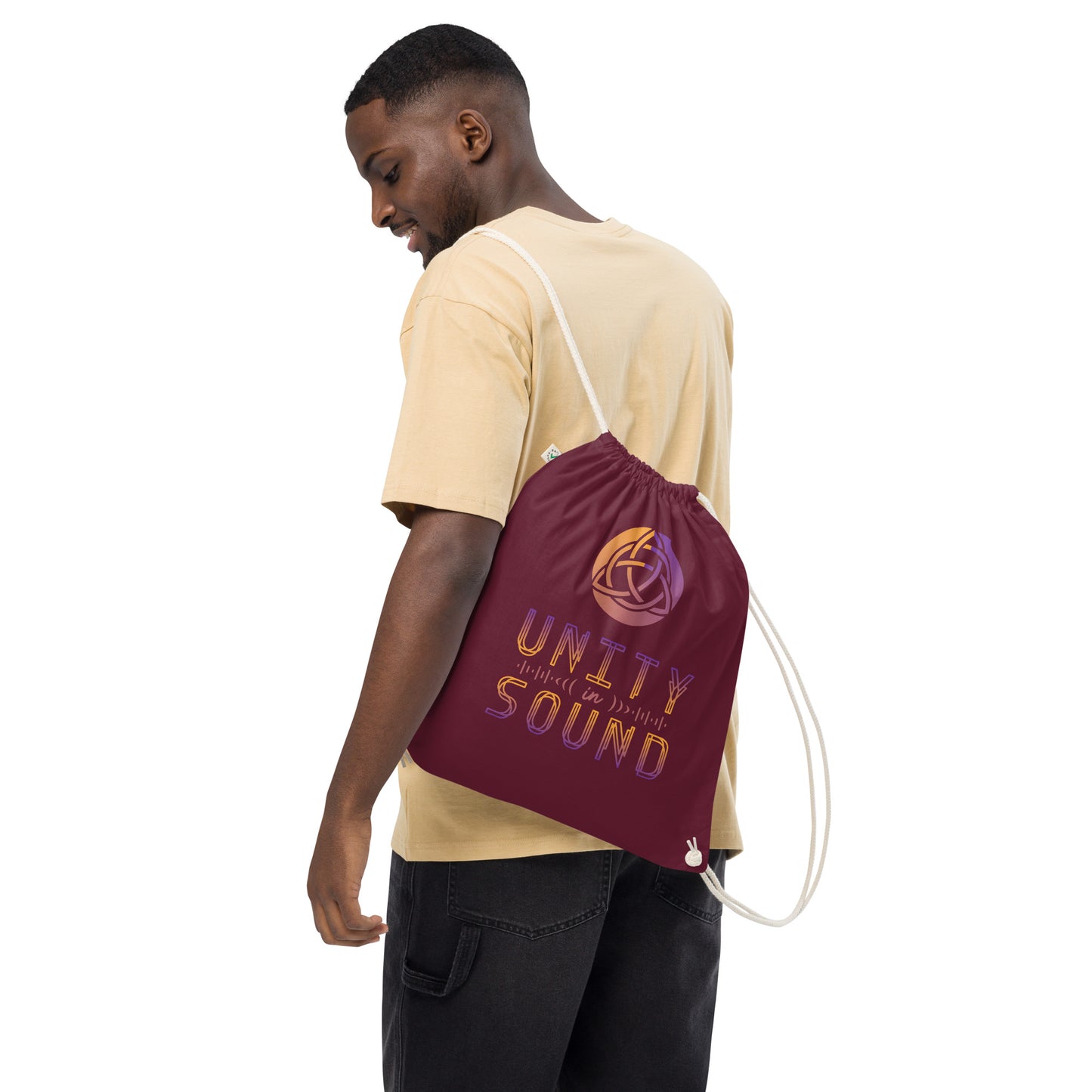 Unity in Sound EarthPositive Organic Cotton Drawstring Bag