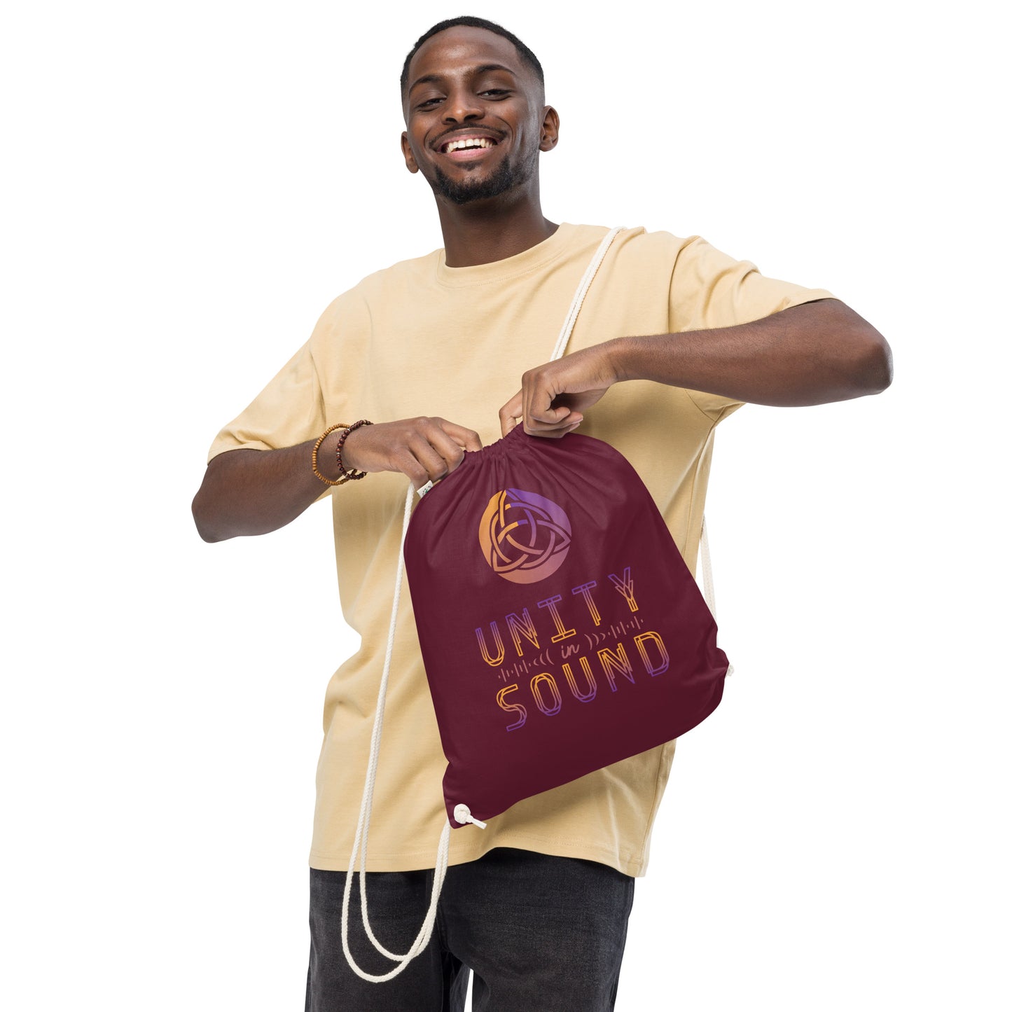 Unity in Sound EarthPositive Organic Cotton Drawstring Bag