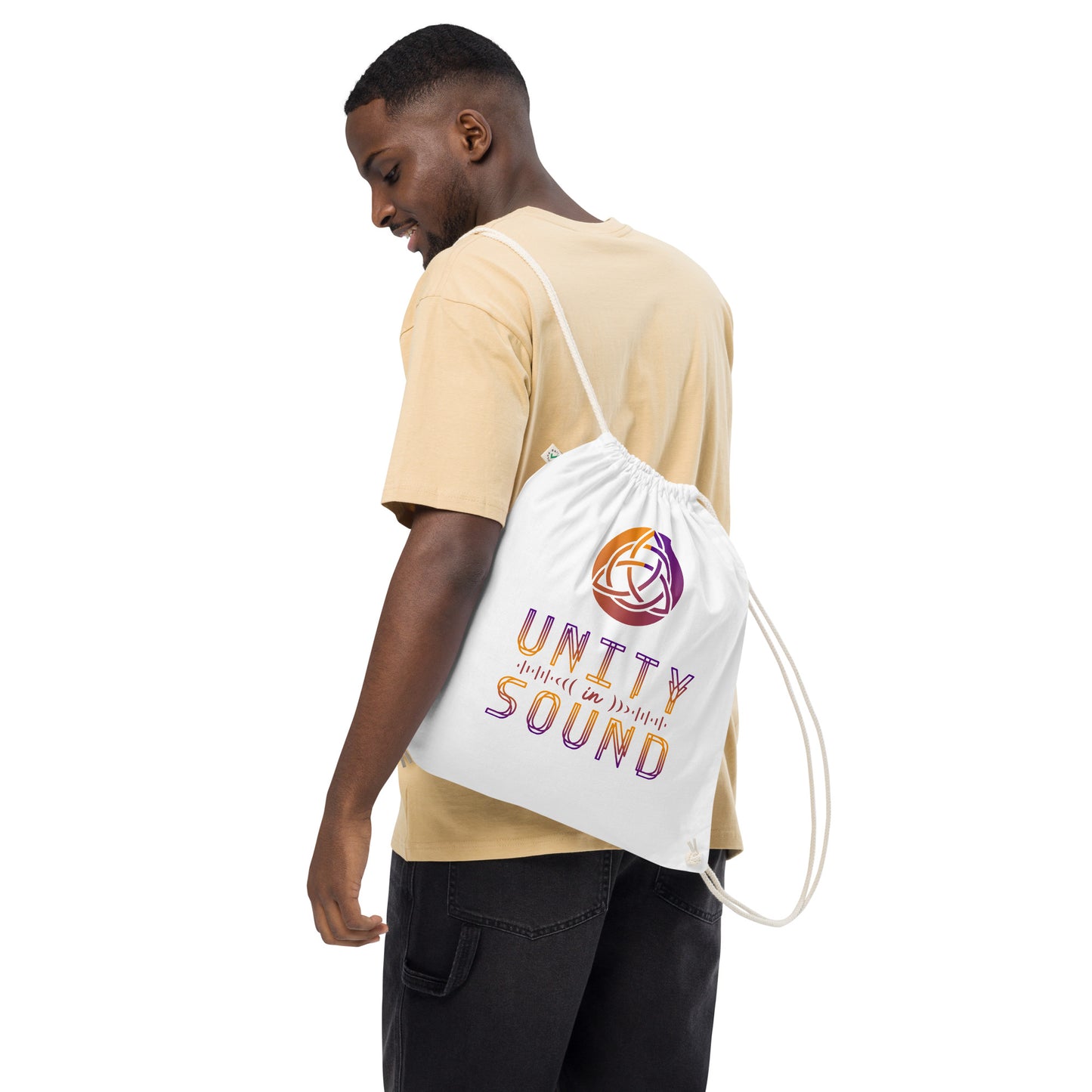 Unity in Sound EarthPositive Organic Cotton Drawstring Bag